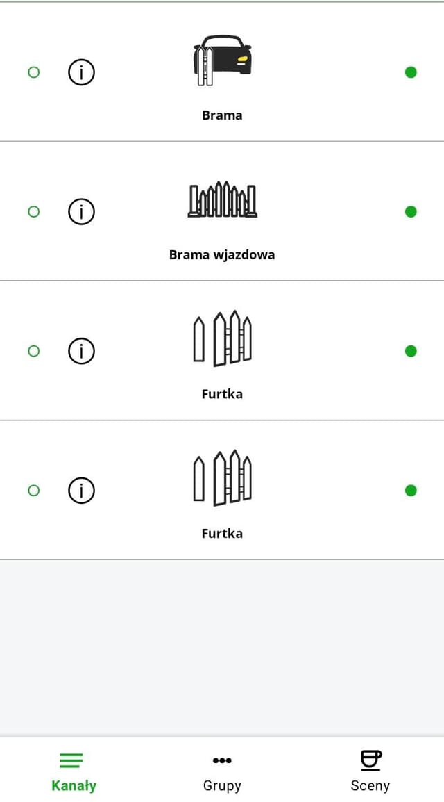 Widok aplikacji supla smart home 1